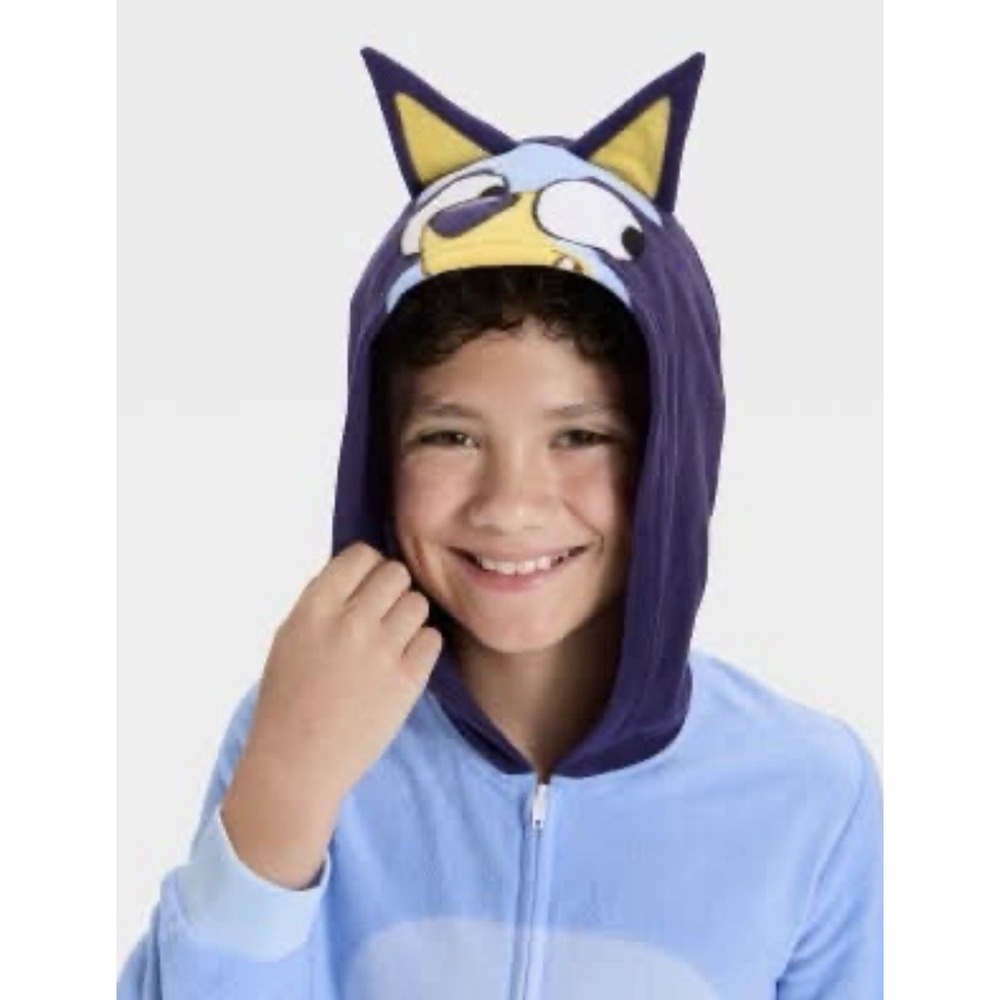 BLUEY Sleeper Union‎ Suit Pajamas On Piece Blue Size Kids M 8/10 Unisex NWT